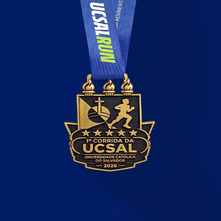 Medalha pós-prova da UCSal Run 2026